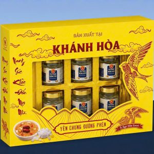 Hộp quà Yến chưng Đường phèn Khánh Hòa – 6 hũ