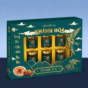Hộp quà Yến chưng Tứ Vị Khánh Hòa – 6 hũ