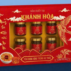 Hộp quà Yến chưng Đông Trùng Hạ Thảo Khánh Hòa – 6 hũ