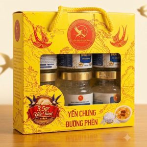 Hộp quà Yến chưng Đường phèn – 6 hũ